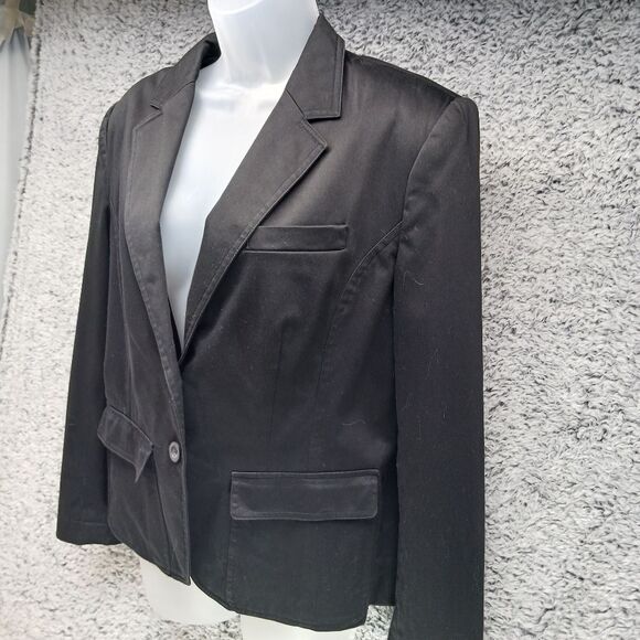 Worthington Stretch Woman's 10 Blazer. Shoulder Pads, 2 Button Front. 80's, Y2K. - Picture 8 of 13